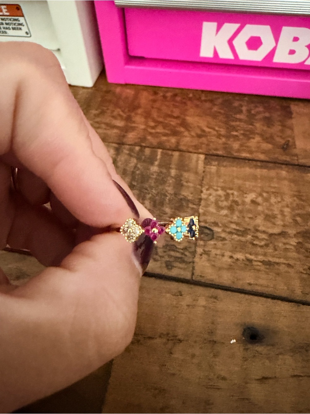 Adjustable Multi-Colored Ring - Picture 3 of 5